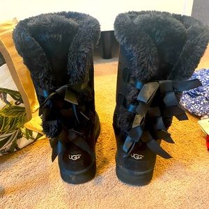 Womens black winter boots